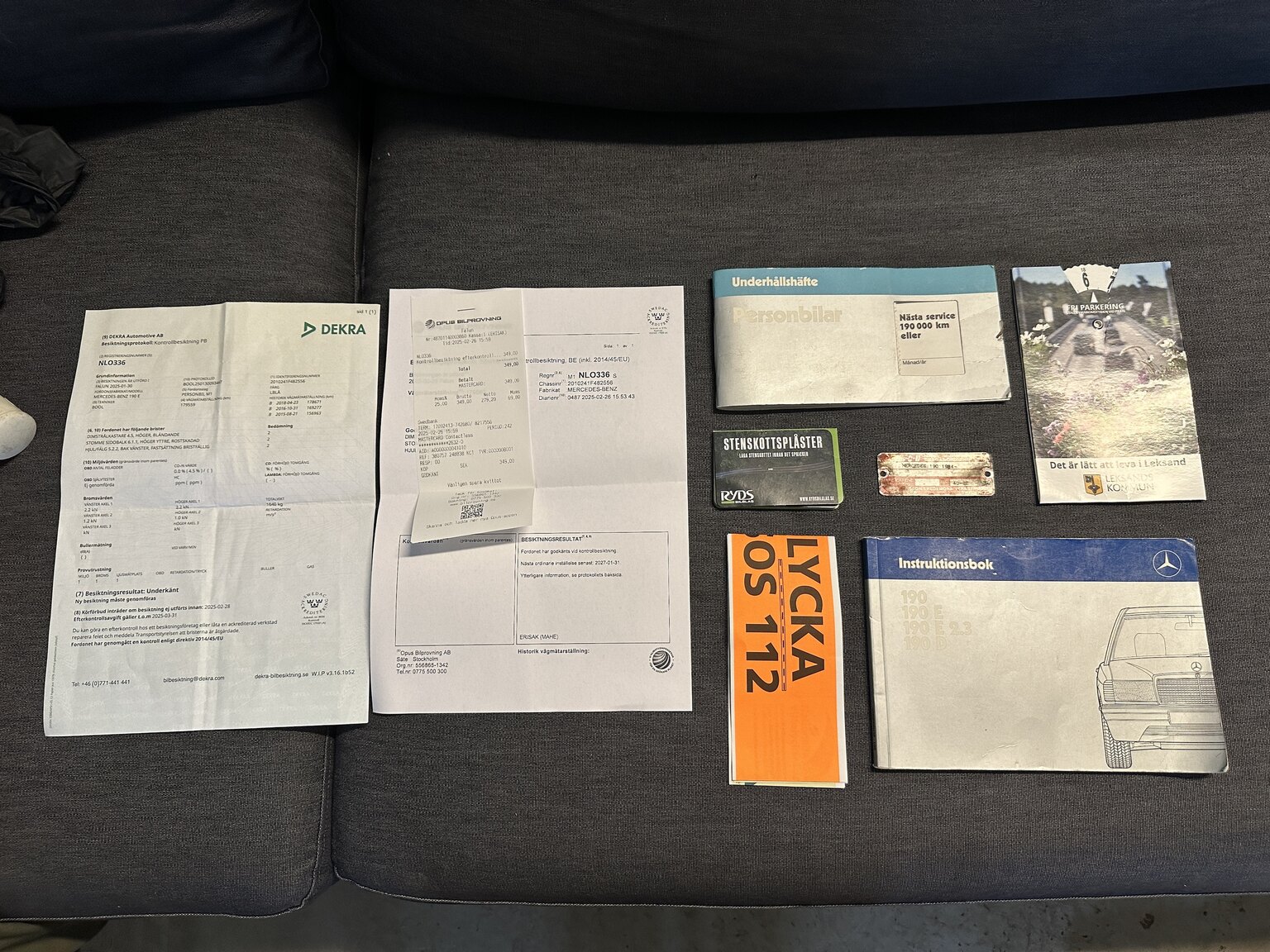 Documentation for 1988 Mercedes-Benz 190 E