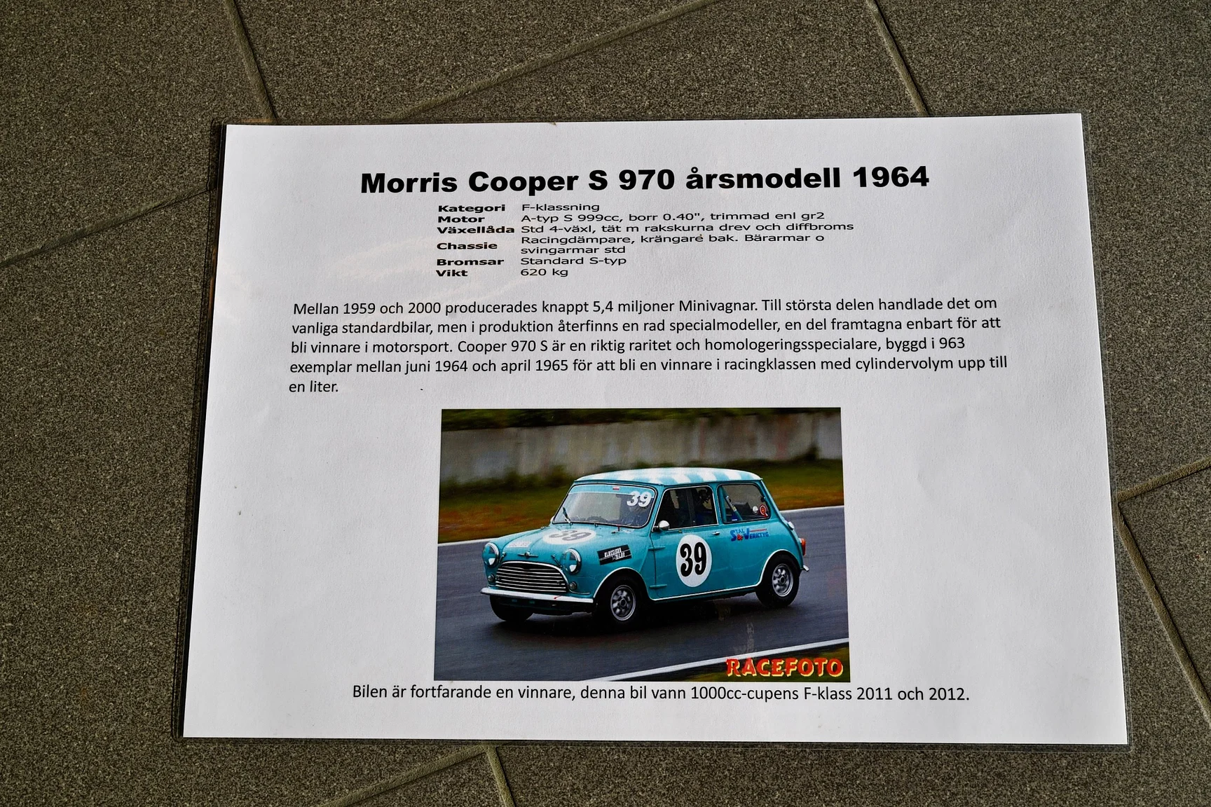 Dokumentation för 1964 BMC  Cooper 970S (8)