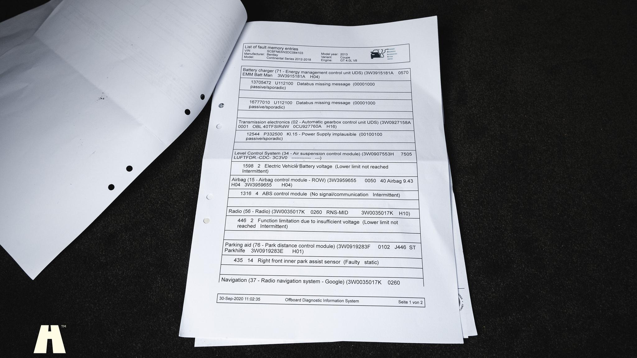 Documentation for 2013 Bentley Continental GT V8 (8)