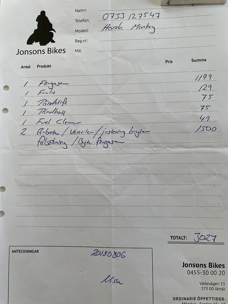 Dokumentation, 1976 Honda Z 50 A (1)