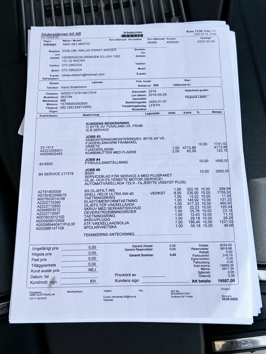 Documentation for 2016 Mercedes-Benz S63 AMG 4MATIC Coupé