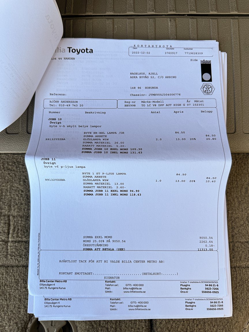 Documentation for 2008 Toyota Land Cruiser 4.5 4WD V8