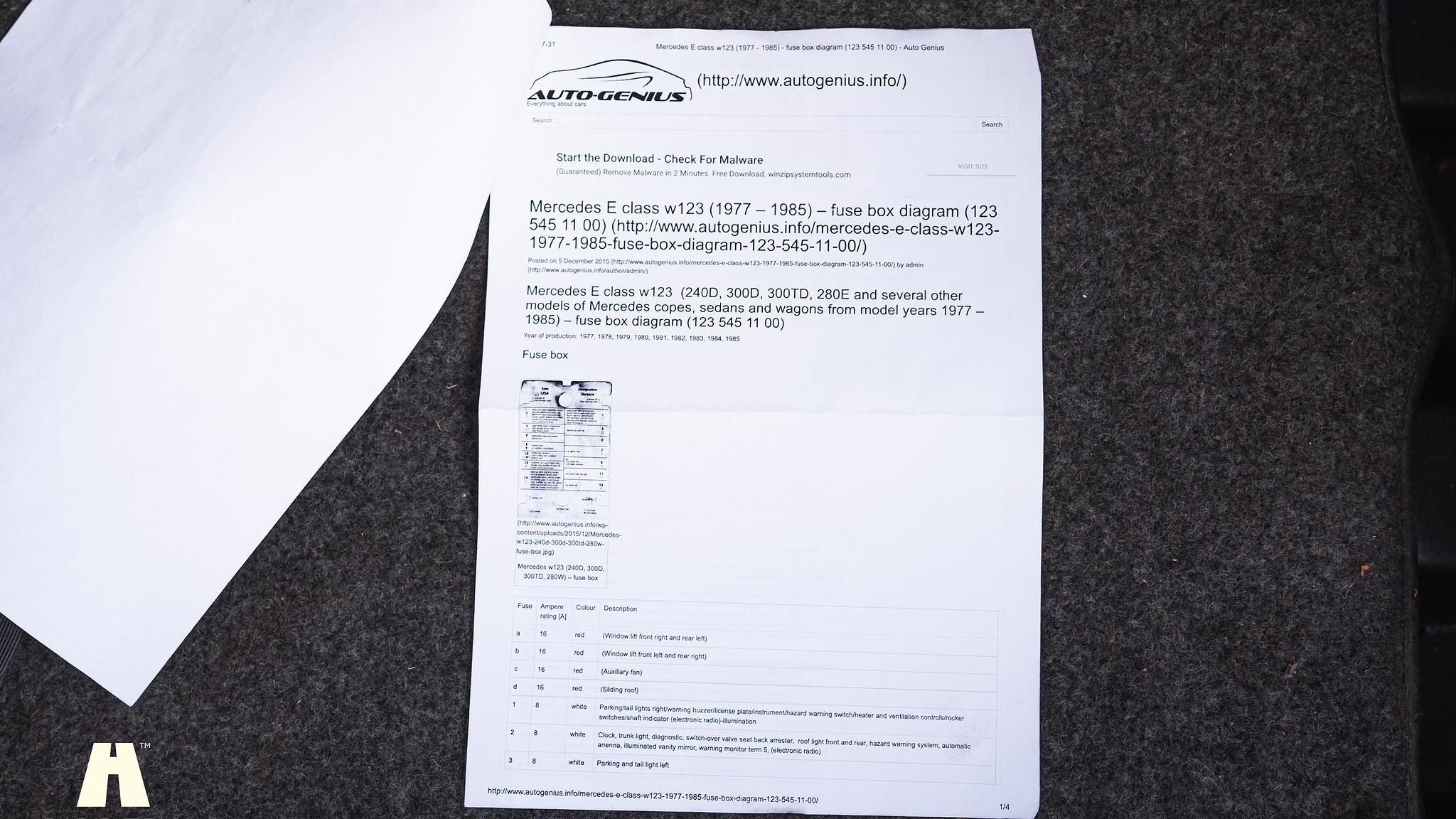 Dokumentation, 1985 Mercedes-Benz 200 Series 3  (8)