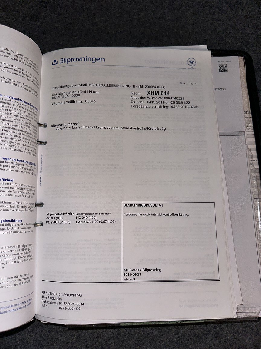 Documentation for 2001 BMW 330Xi