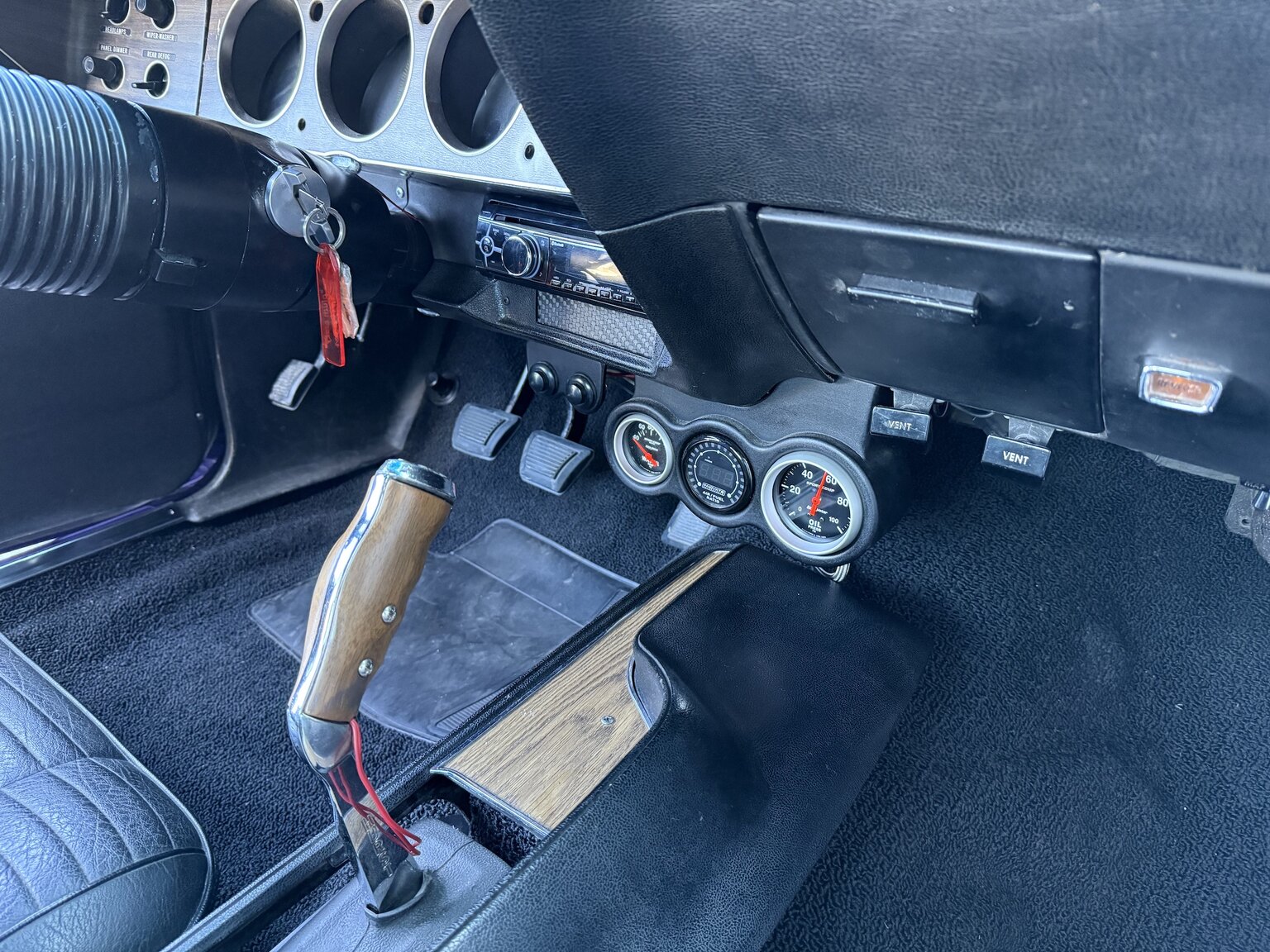 Interiörbild 1970 Dodge Challenger T/A 440 cui