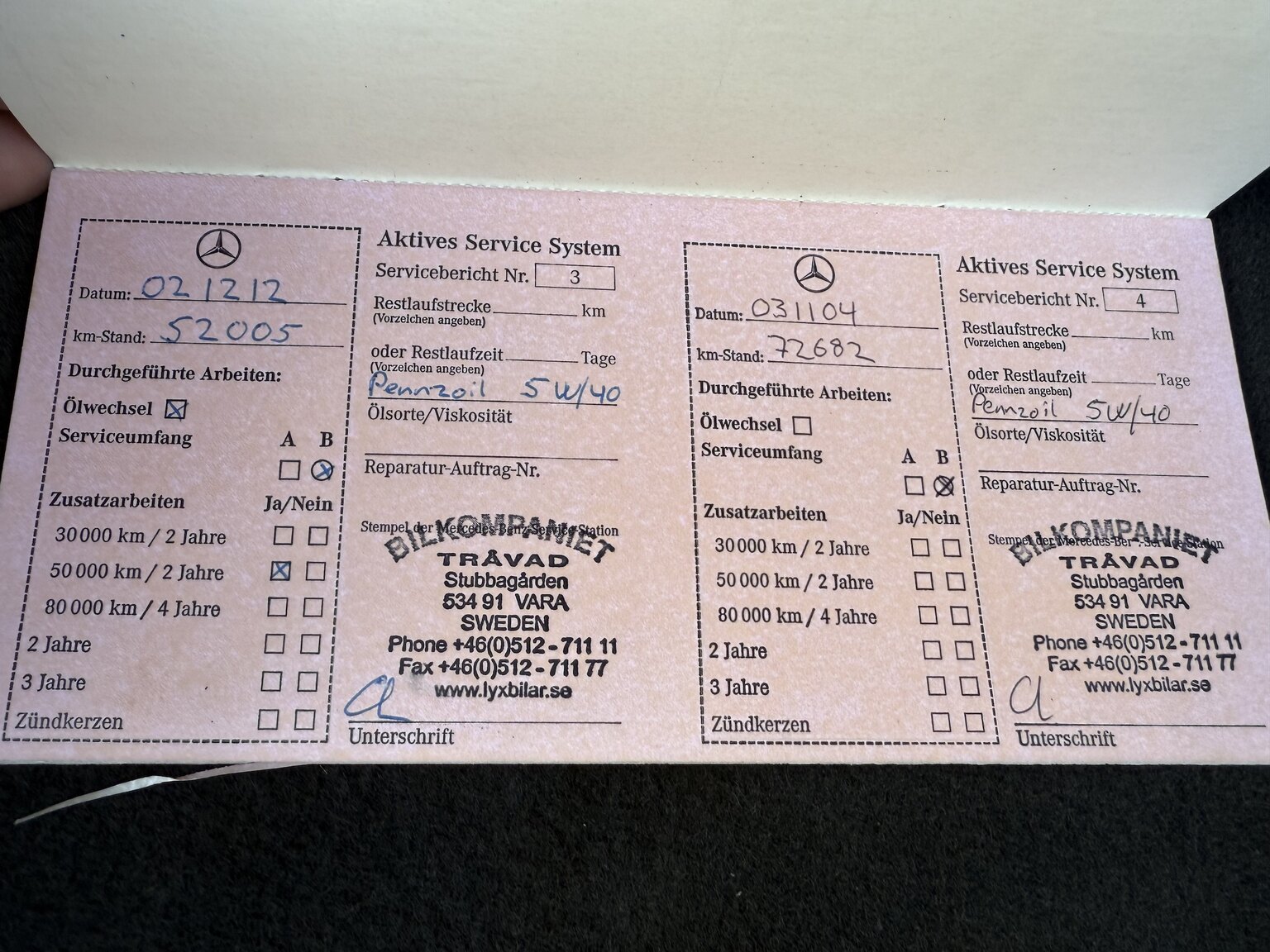 Documentation for 2000 Mercedes-Benz CL 500