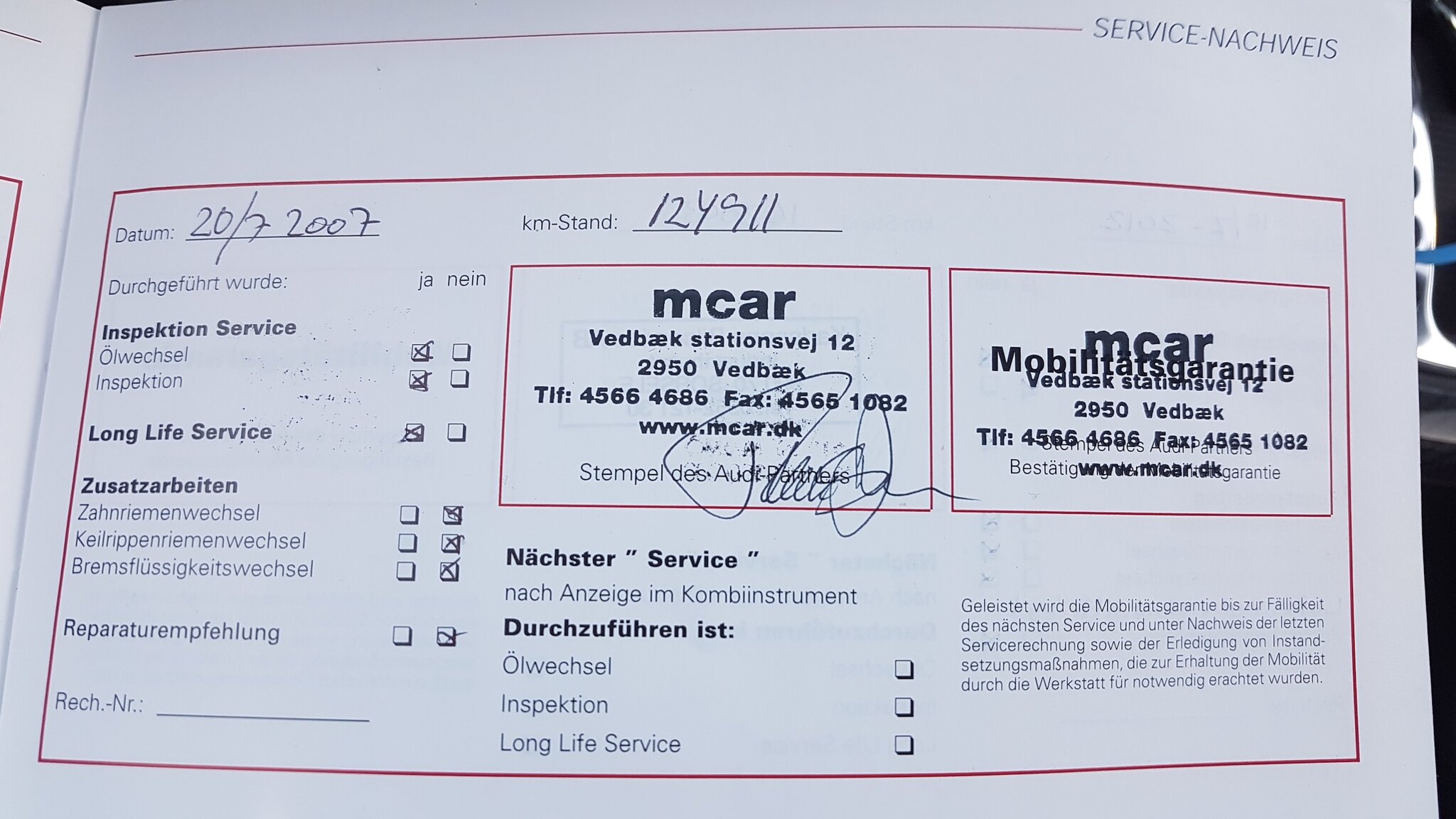 Dokumentation för 2000 Audi S6 Avant