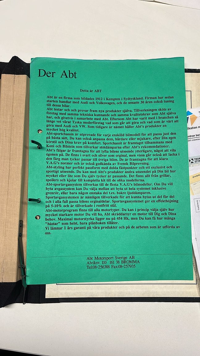 Documentation for 1992 Audi quattro S2 Abt C5