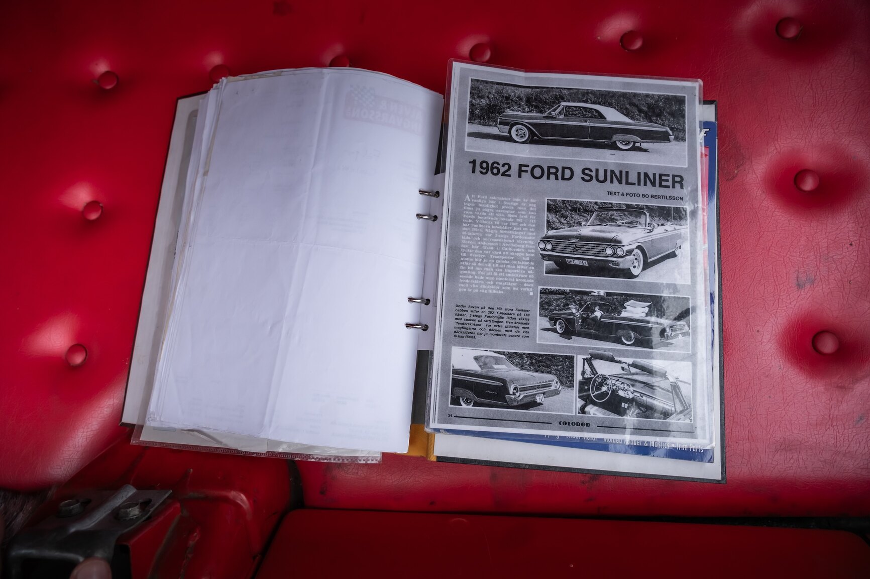 Dokumentation för 1962 Ford Galaxie 500 Sunliner