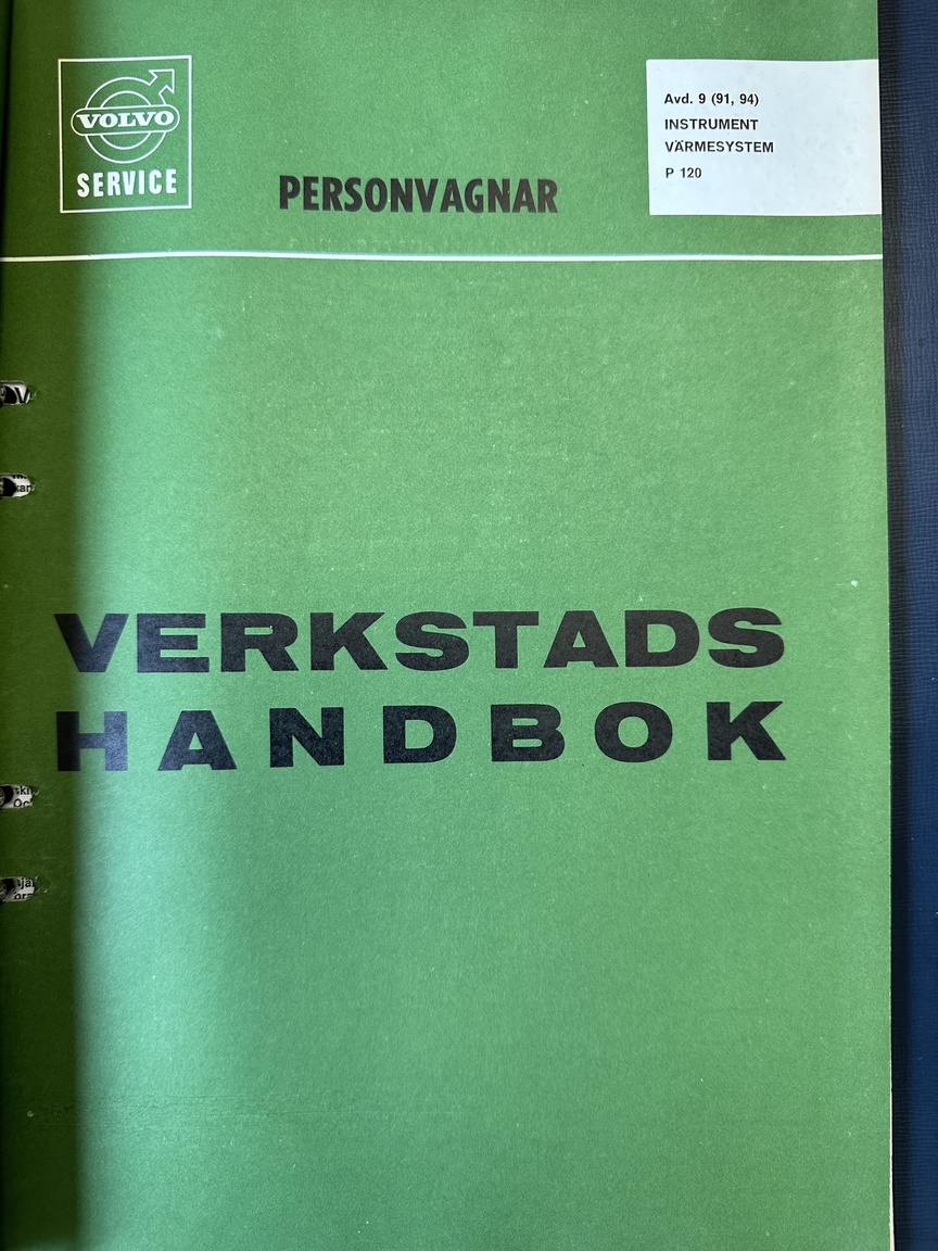Documentation for 1968 Volvo Amazon 121
