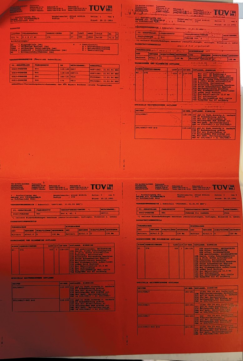 Dokumentation för 1991 PORSCHE 944 S2