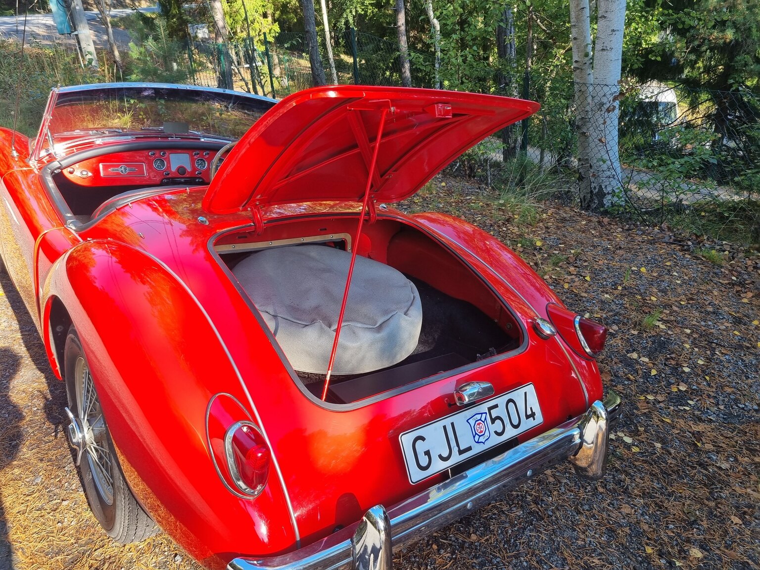 Interiörbild 1956 MG MGA 1500