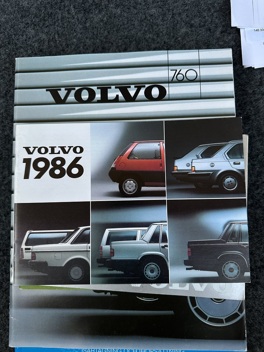 Documentation for 1986 Volvo 760 GLE 2.8 V6 Automatisk