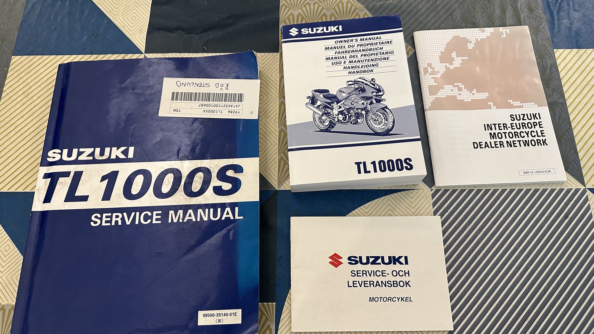 Dokumentation för 1999 Suzuki TL1000S