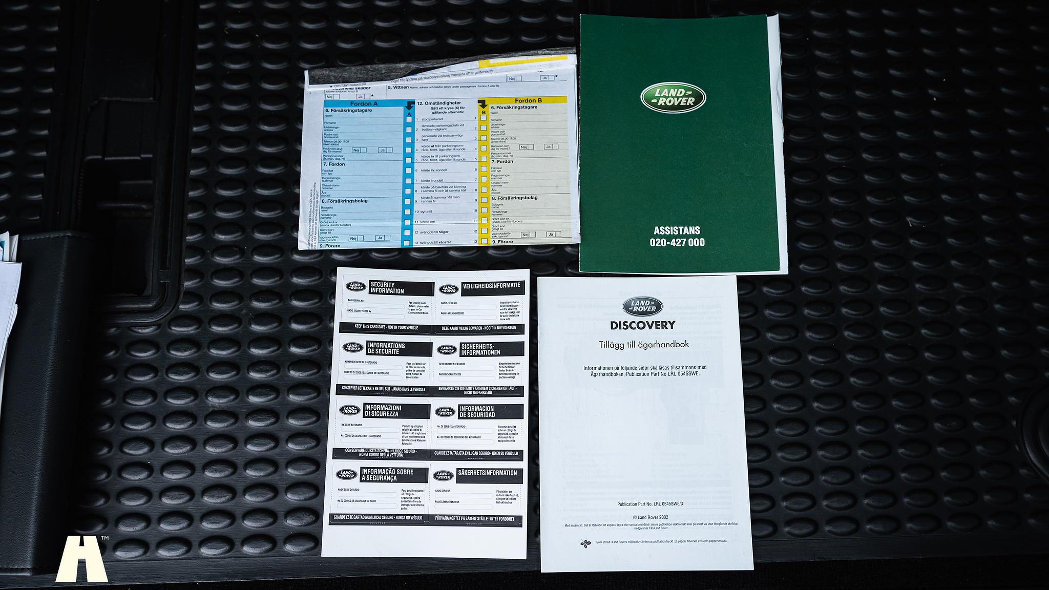 Documentation for 2003 Land Rover Discovery II, 2003