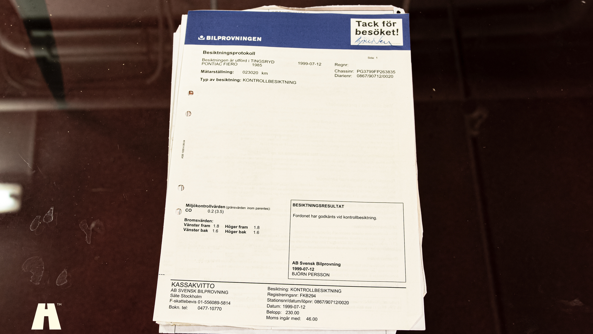 Dokumentation, 1985 Pontiac Fiero GT (22)