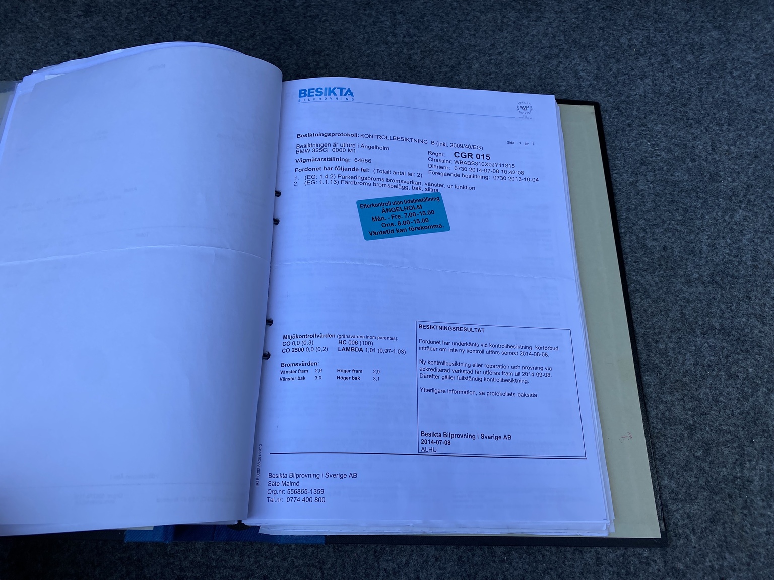 Dokumentation för 2001 BMW E46 325 Cabriolet (34)