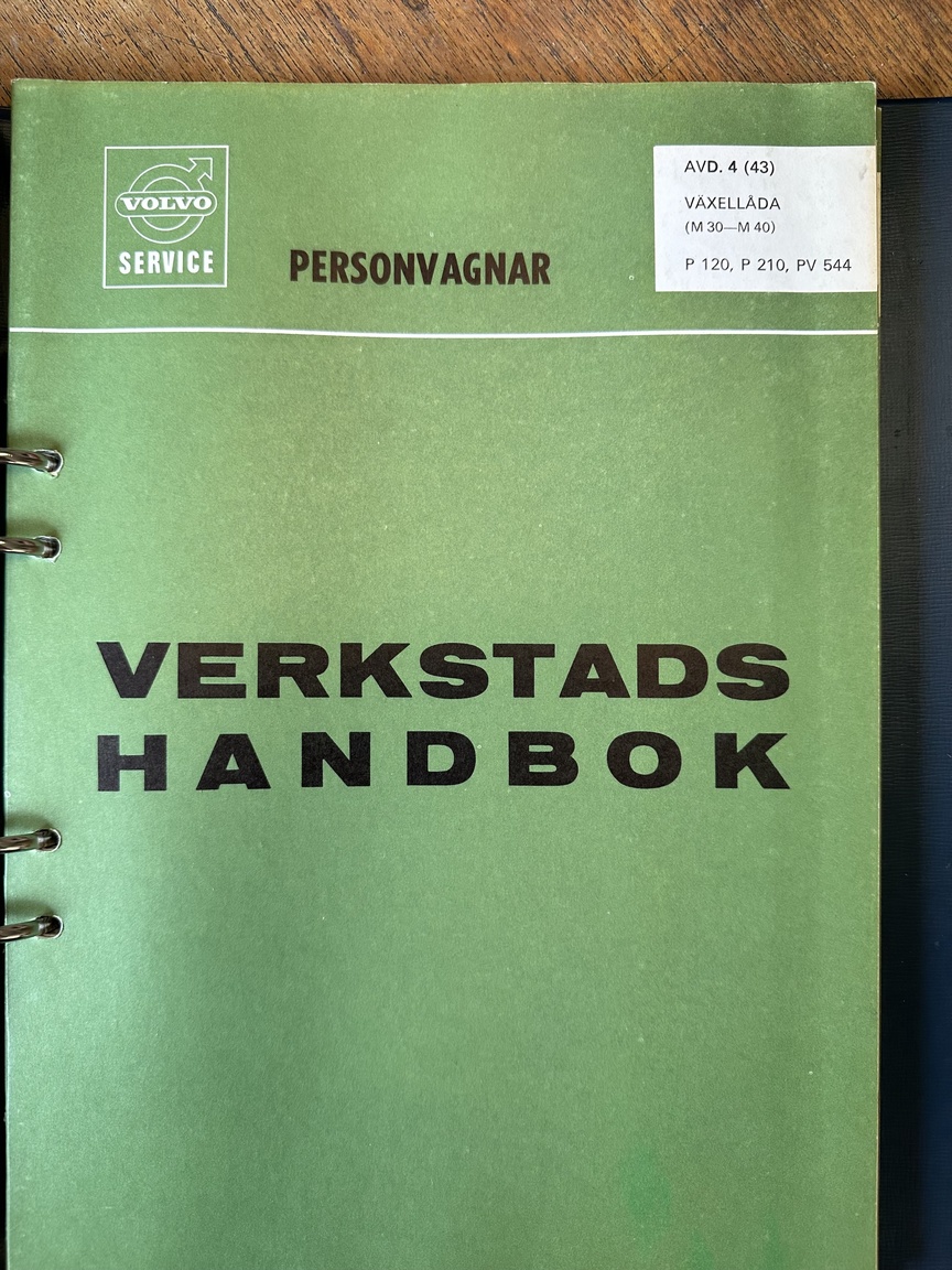 Documentation for 1968 Volvo Amazon 121