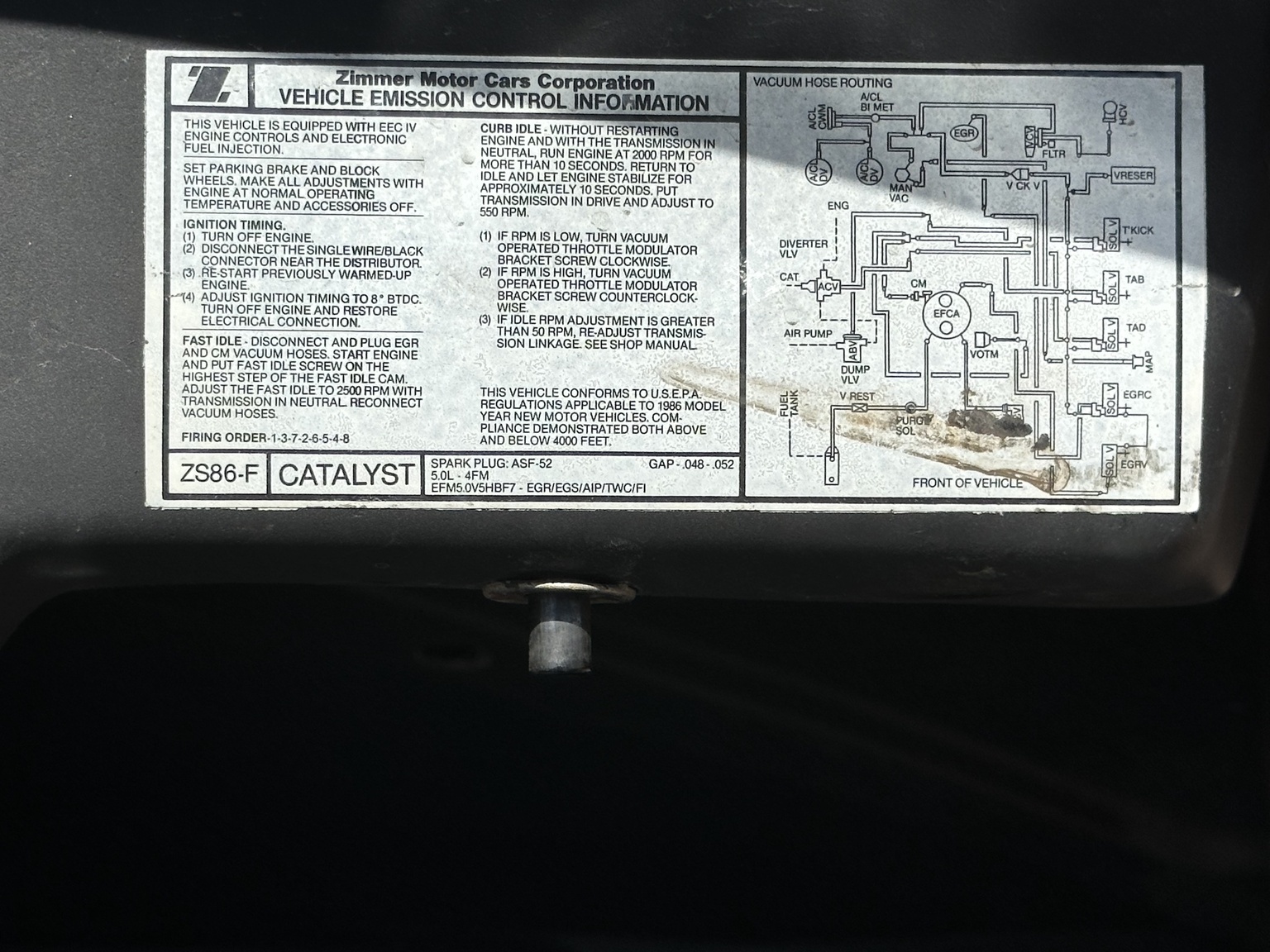 Image of 1987 Zimmer Golden Spirit 5.0 mechanics