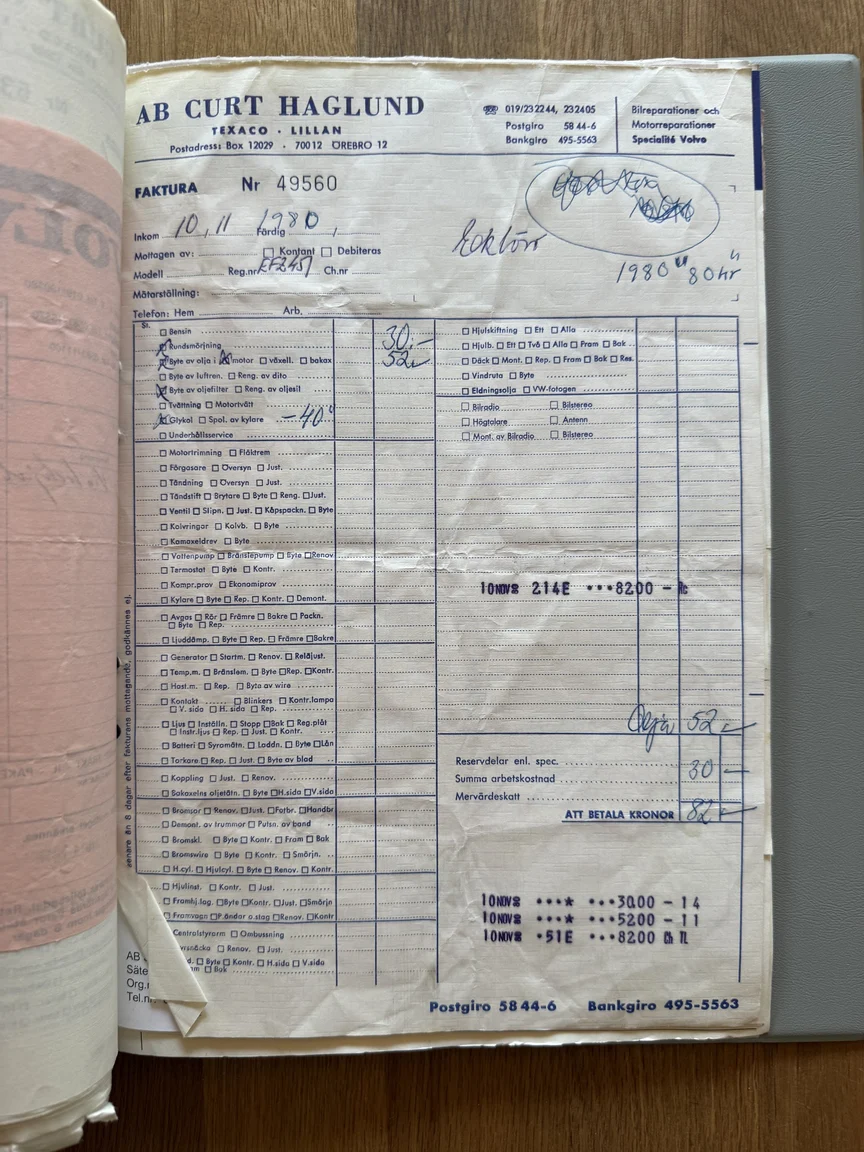 Documentation for 1970 Volvo Amazon (28)