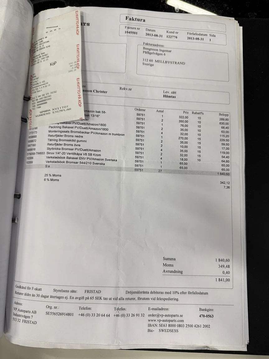 Dokumentation, 1961 Volvo PV544C Sport (29)