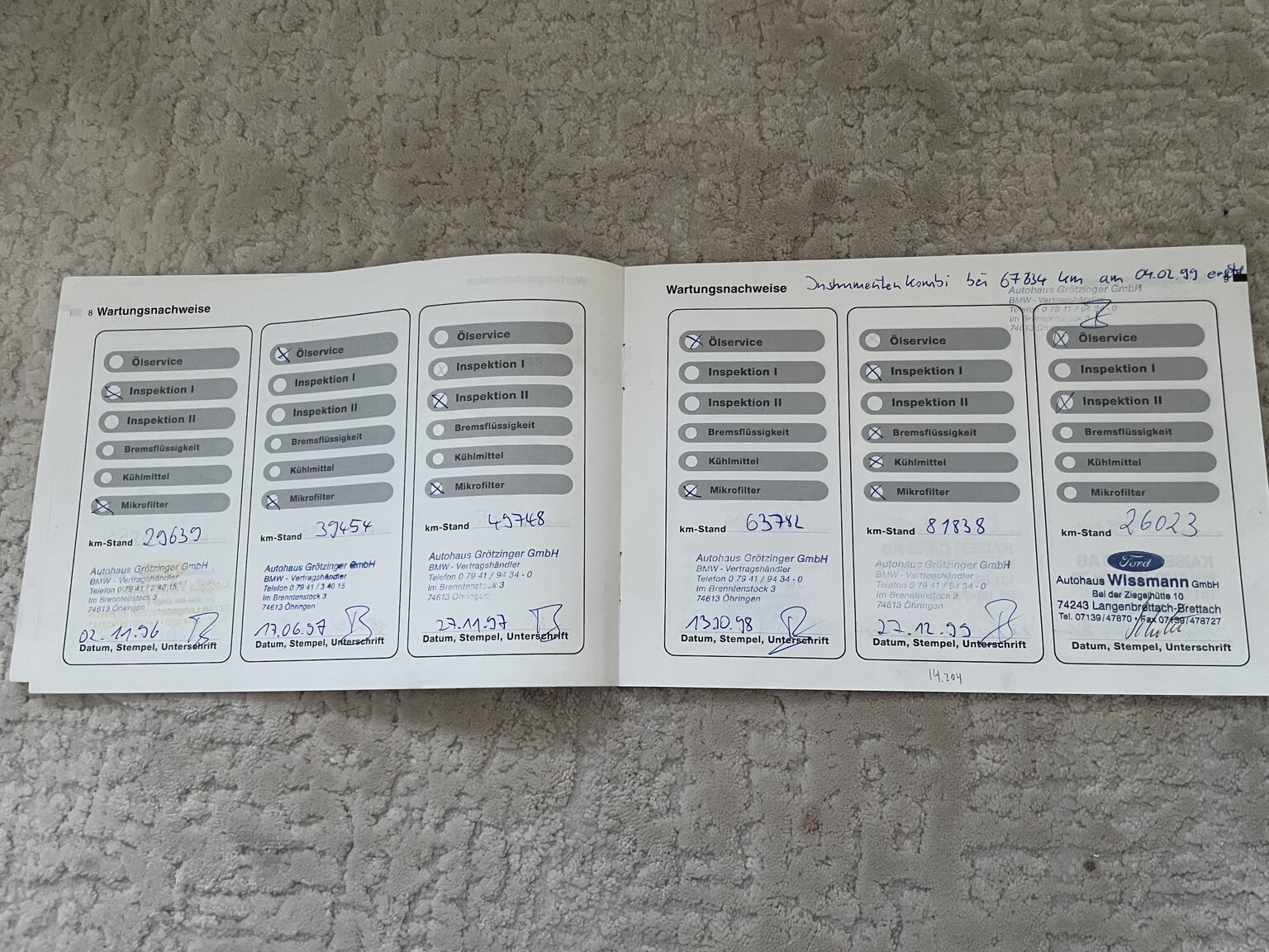 Documentation for 1995 BMW 328 iA Convertible