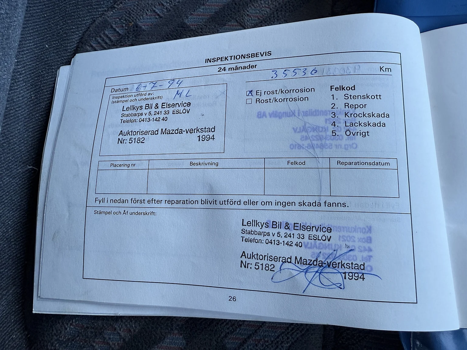 Documentation for 1992 Mazda 626 Hatchback 2.5 V6 Automatic (12)