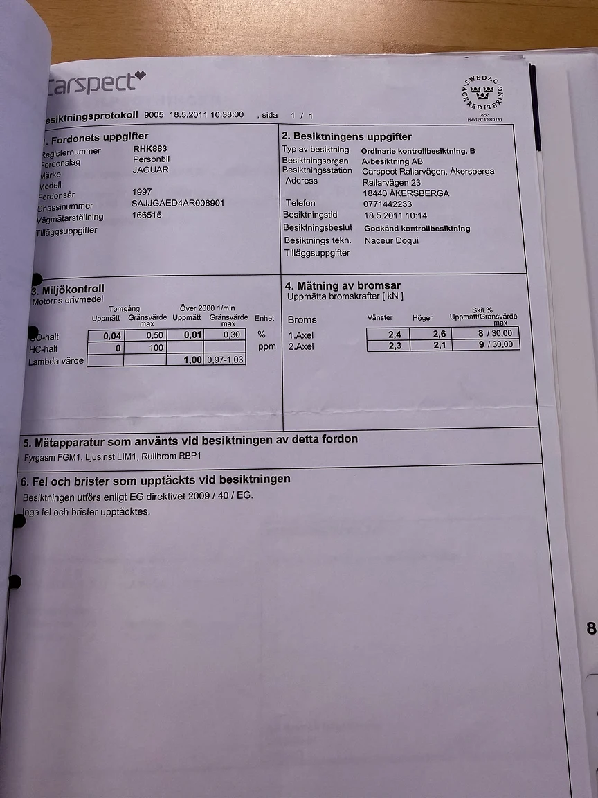 Dokumentation, 1997 Jaguar XK8 (49)