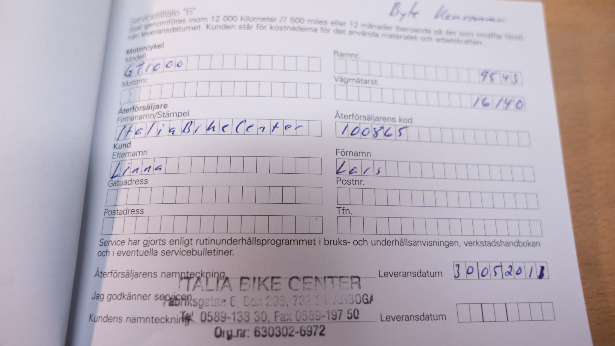 Dokumentation för 2007 Ducati 1000 GT Sport Classic