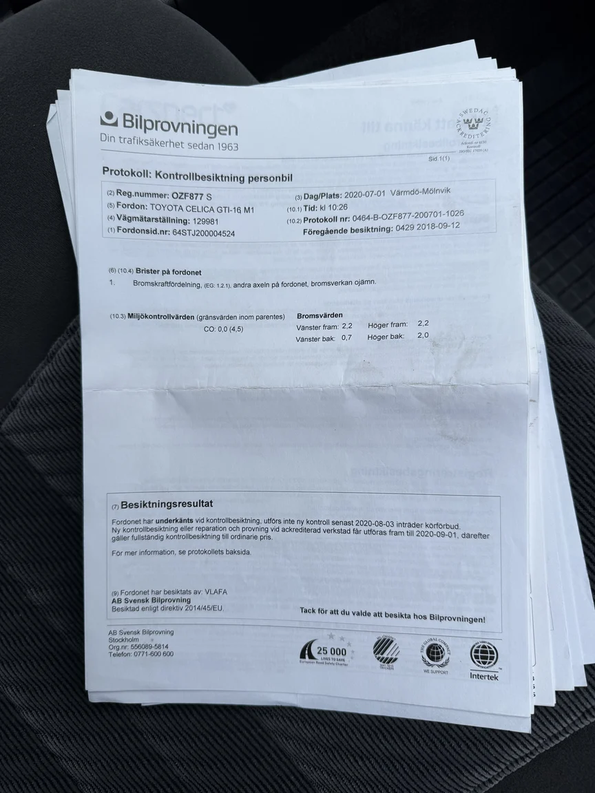 Dokumentation för 1990 Toyota Celica (10)
