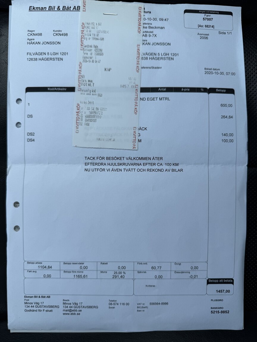 Documentation for 2006 SAAB 9-7X 5.3 V8 XWD