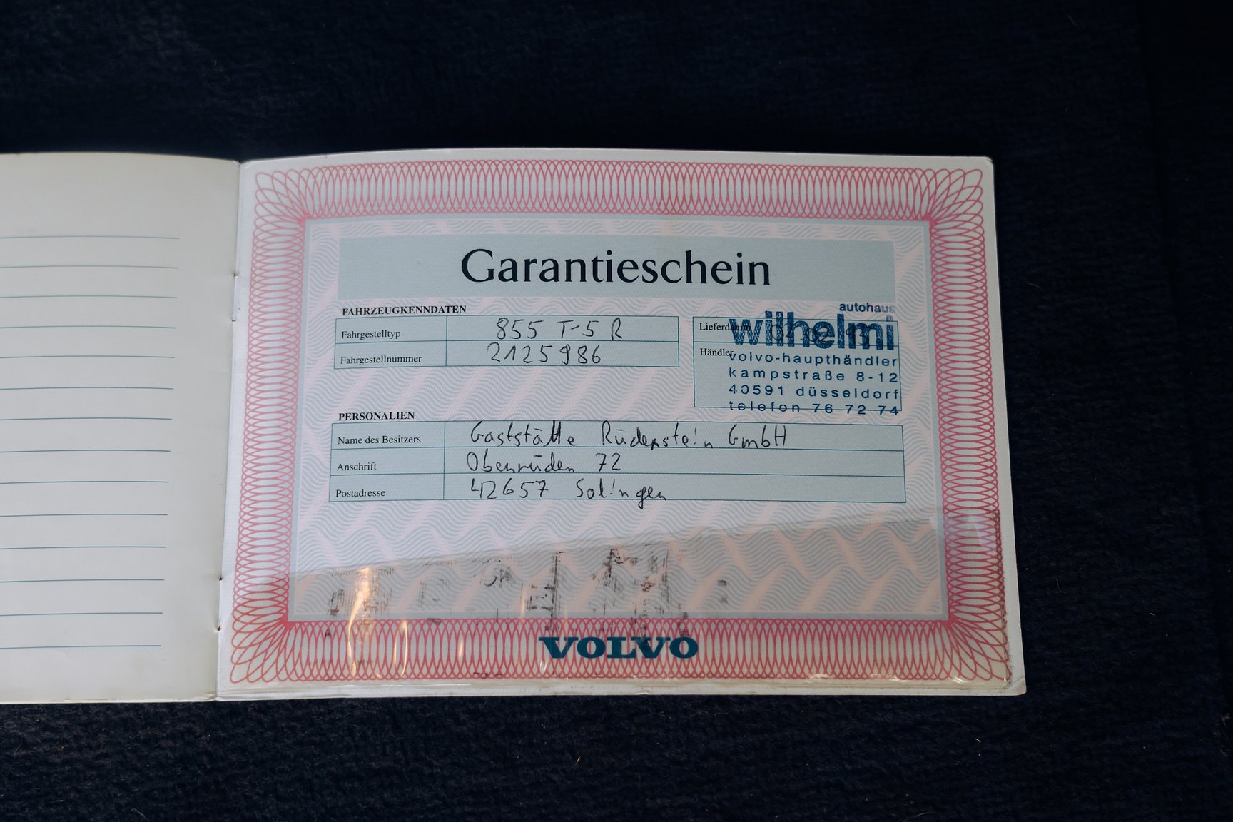 Dokumentation, 1995 Volvo 850 T-5 R Kombi 