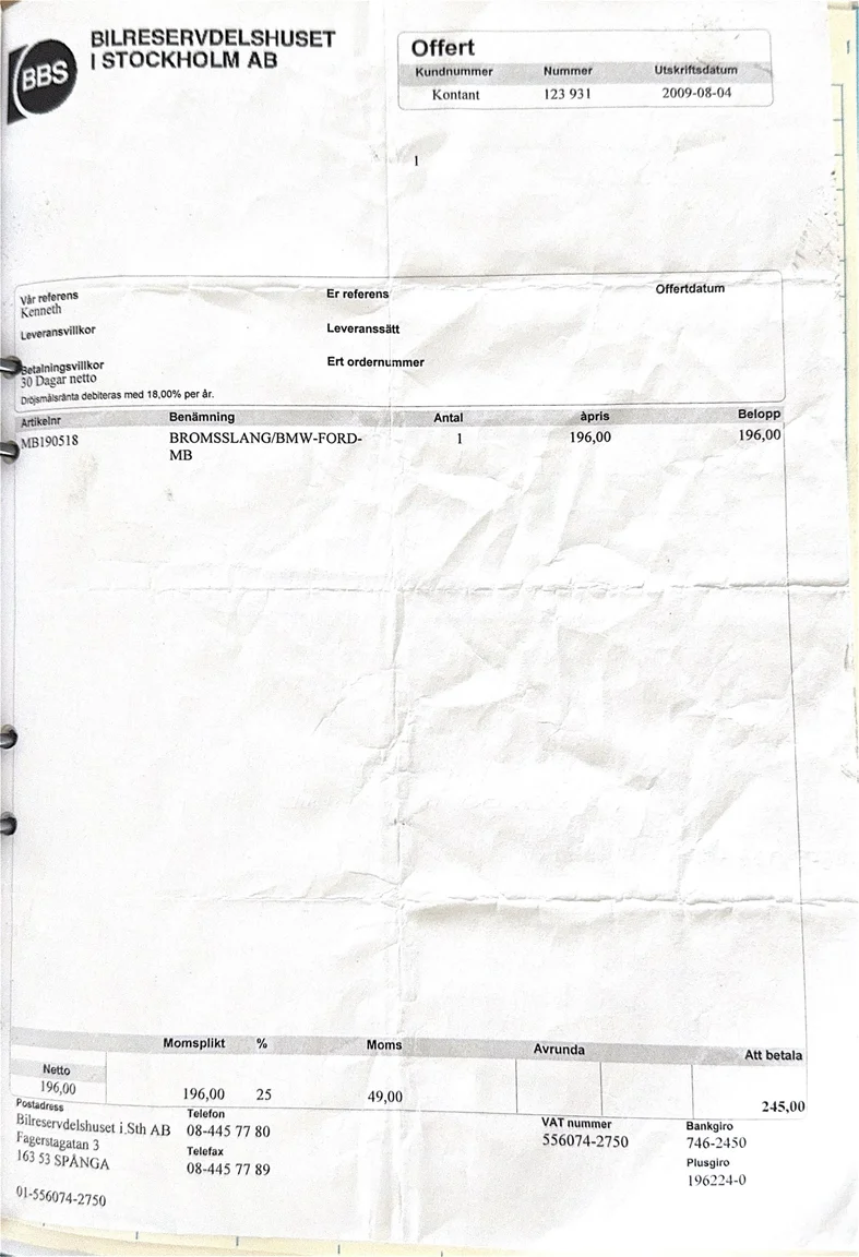 Documentation for 1972 Mercedes-Benz 200 (43)