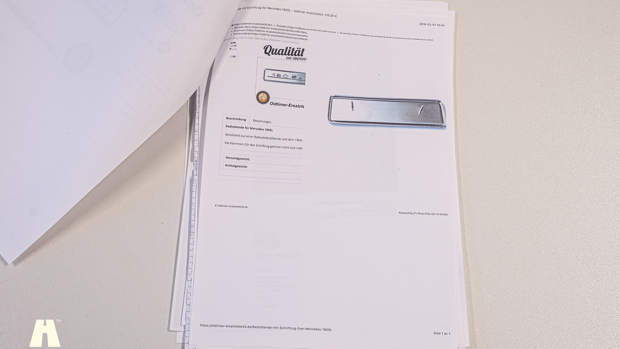 Documentation for 1970 Mercedes 280 SL Pagoda (64)