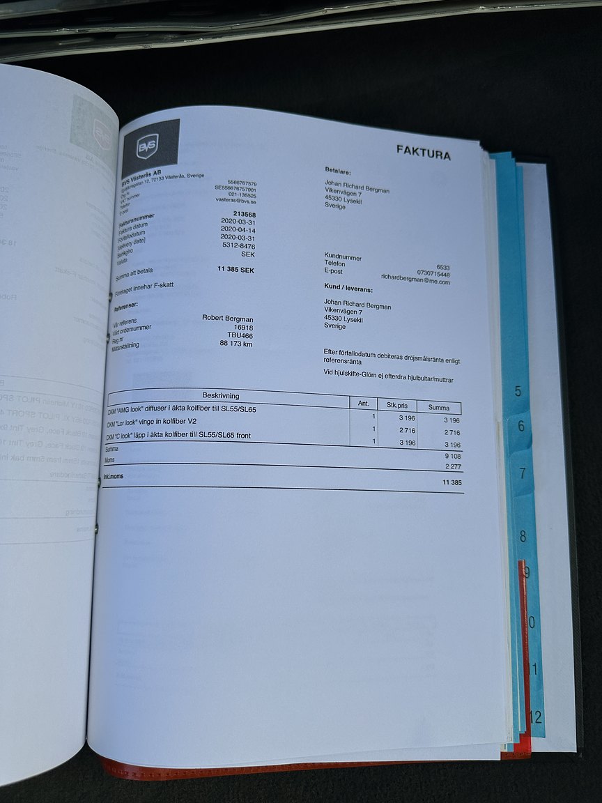 Documentation for 2002 Mercedes SL 55 AMG