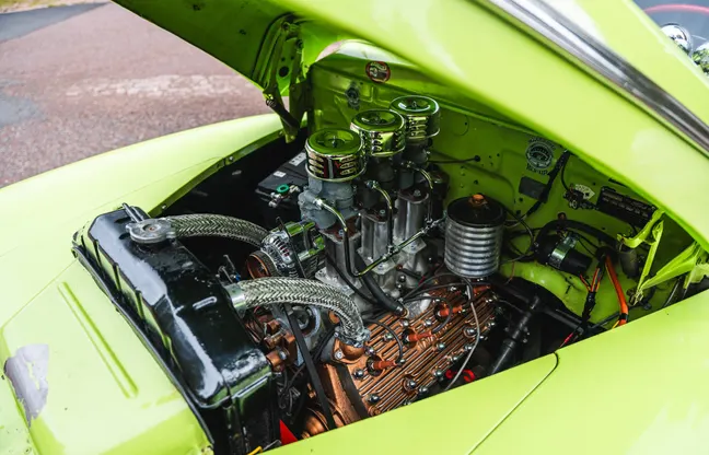 1947 Ford Deluxe Coupé Hot Rod Sidventils V8  – Mekanik