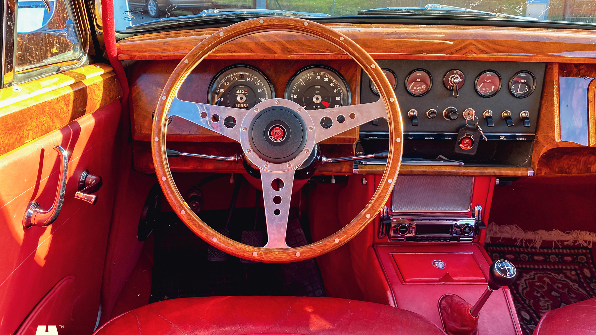 Interiörbild 1961 Jaguar Mark 2