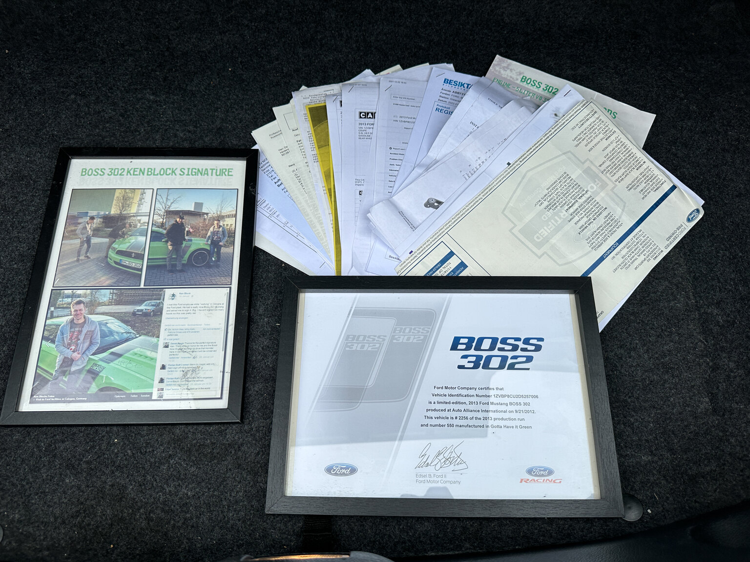 Documentation for 2013 Ford Mustang Boss 302