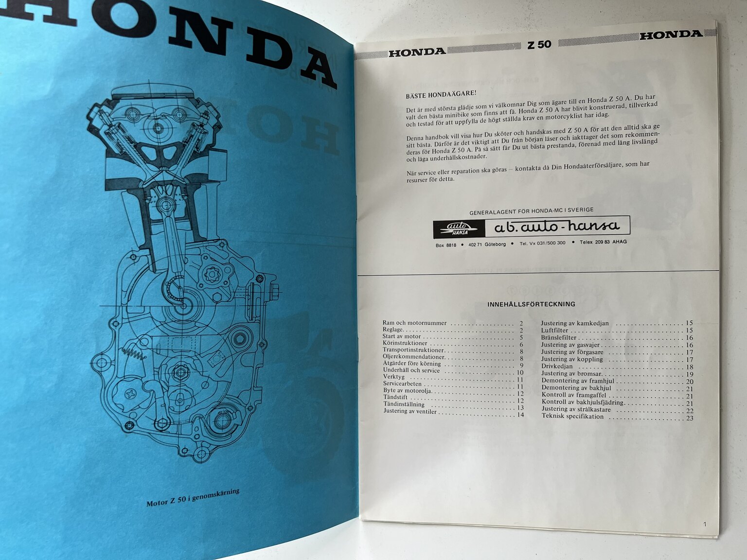 Documentation for 1979 Honda Z50J