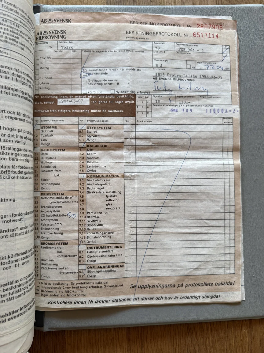 Documentation for 1970 Volvo Amazon (50)