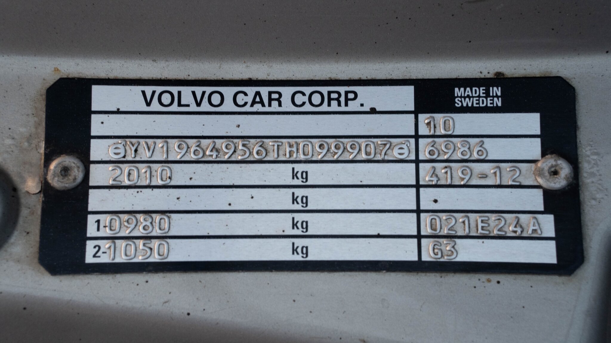 Image of 1996 VOLVO 960 Executive mechanics