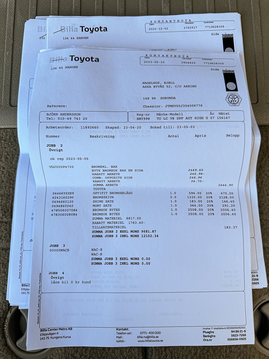 Documentation for 2008 Toyota Land Cruiser 4.5 4WD V8