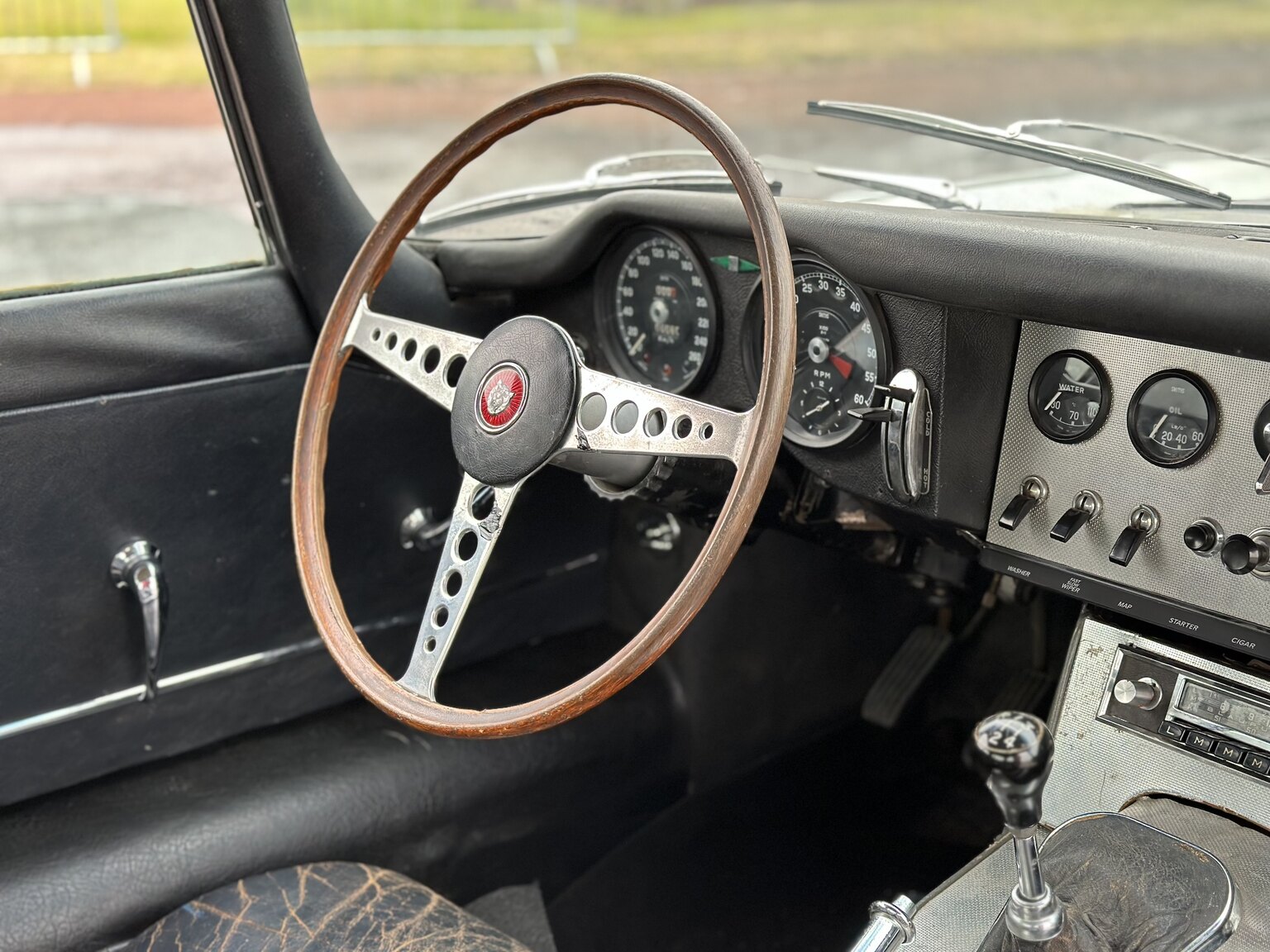 Interiörbild 1962 Jaguar E-Type 3.8 Series I