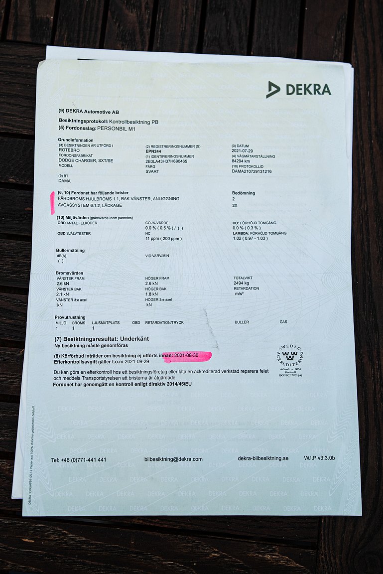 Documentation for 2007 Dodge Charger 5.7 V8 HEMI 