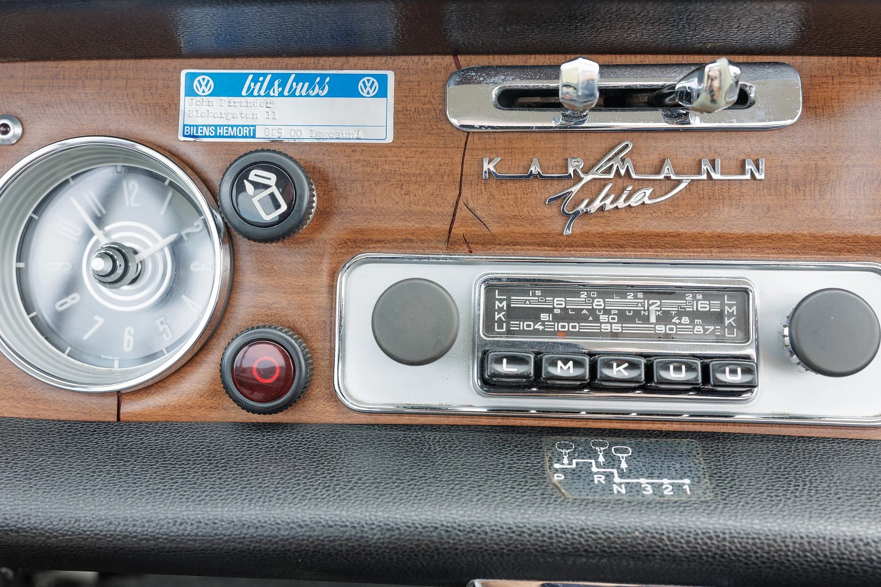 Innenraumfoto von 1968 Volkswagen Typ 34 1600 L Karmann-Ghia (27)