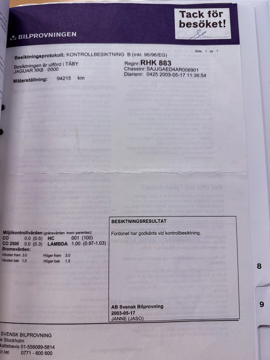 Dokumentation, 1997 Jaguar XK8 (57)