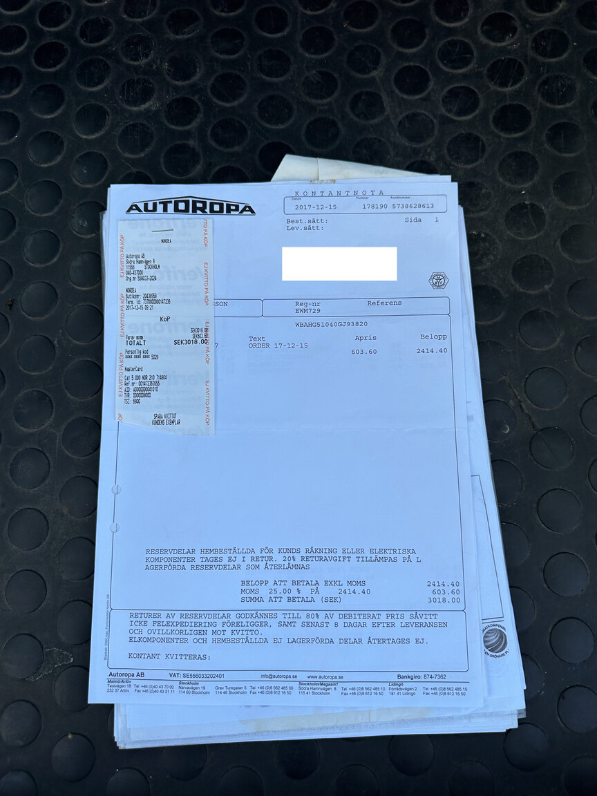 Dokumentation för 1994 BMW 520i E34