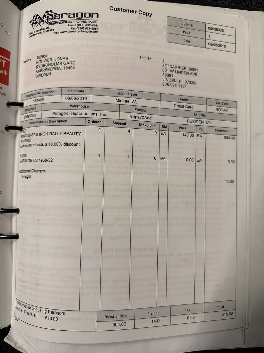 Dokumentation för 1971 Chevrolet Corvette Stingray Special 598 cui V8 795 hk (98)