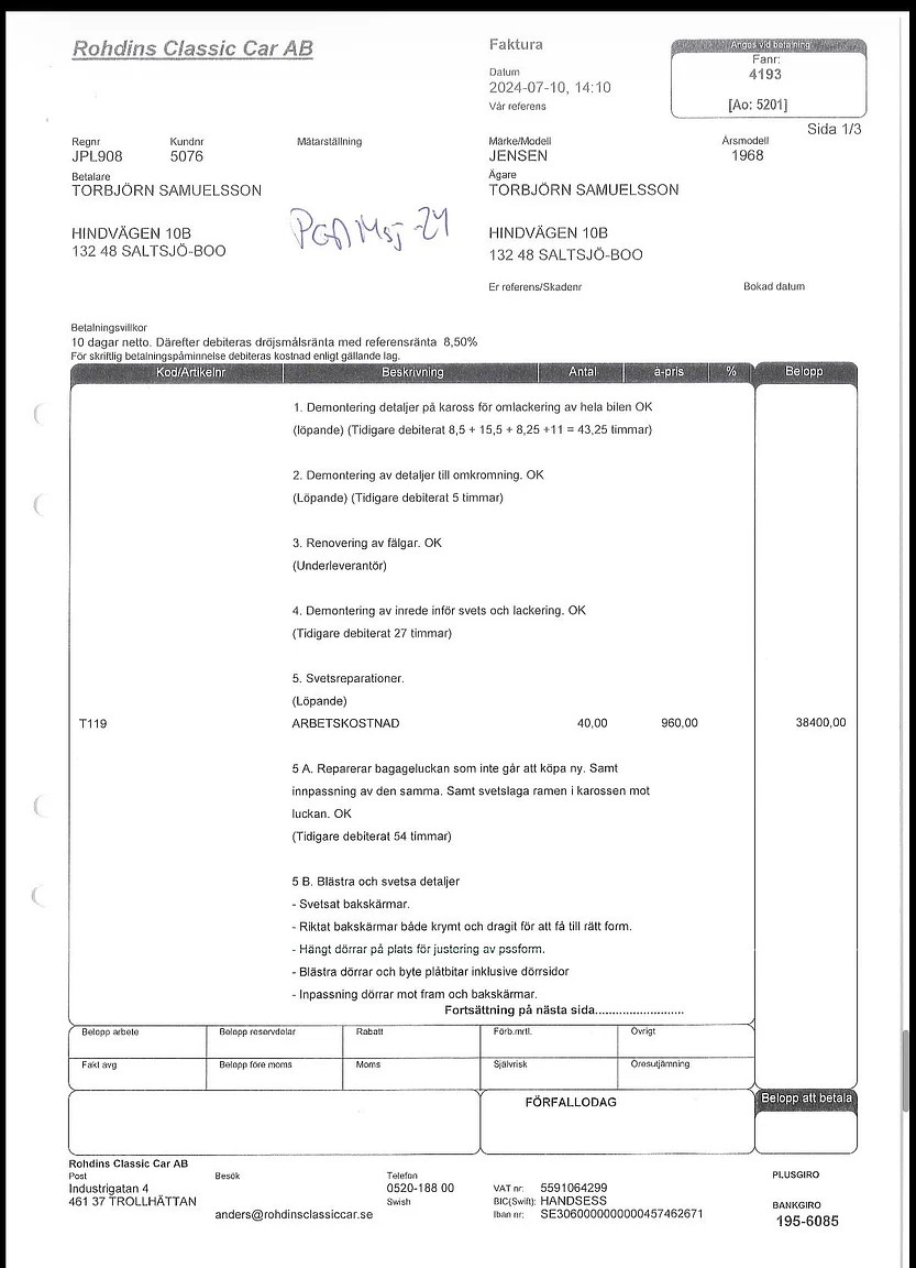 Documentation for 1968 Jensen Interceptor (39)