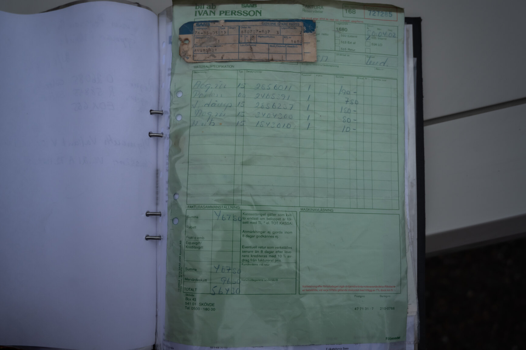 Dokumentation för 1967 Plymouth Valiant V 100 Sedan